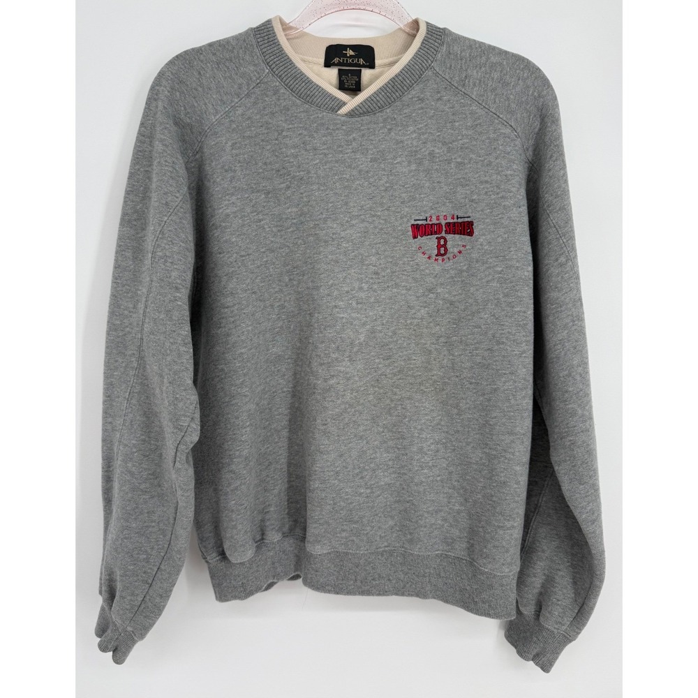 Antigua Boston Red Sox 2004 World Series Champions Gray Sweatshirt Mens Sz S